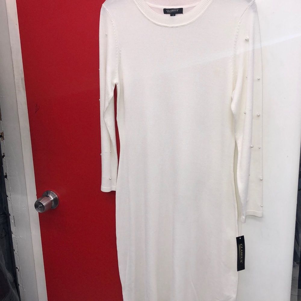 White/ off white sweater dress!